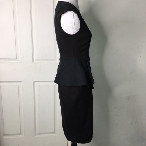 Ted Baker Womens Black Sleeveless Full Zip Peplum Sheath Dress Size 1 Small - Picture 10 of 13
